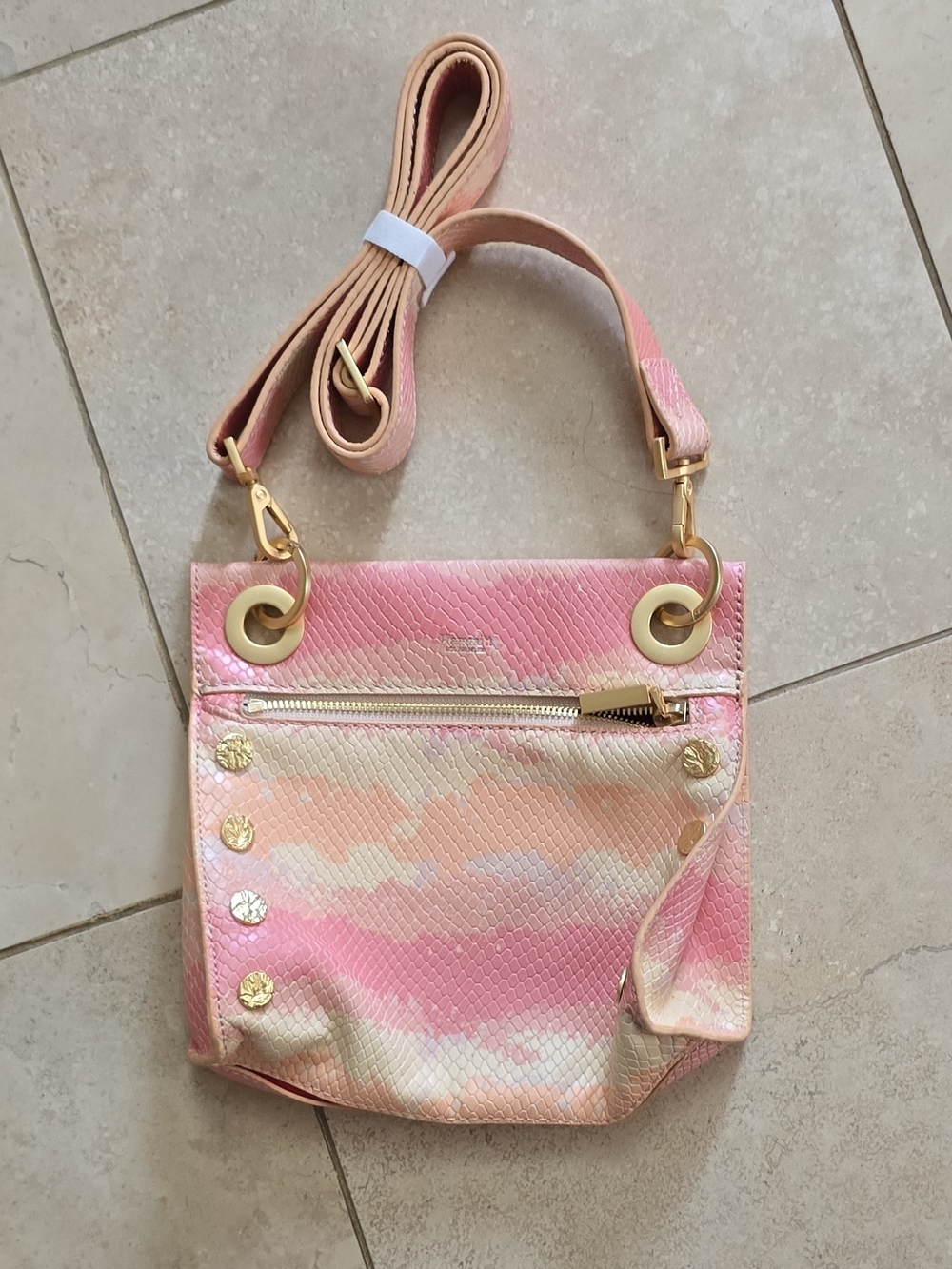 NWOT Hammitt Women's Pink Ombre Crossbody Bag with Gold Accents